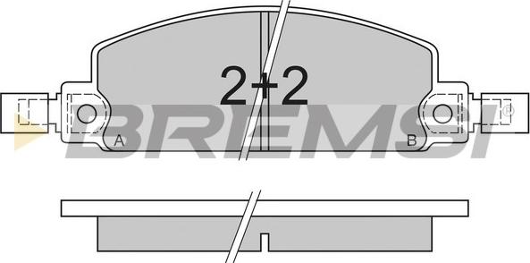 Bremsi BP2413 - Гальмівні колодки, дискові гальма autozip.com.ua