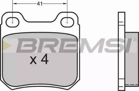 Bremsi BP2412 - Гальмівні колодки, дискові гальма autozip.com.ua