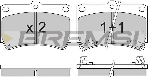 Bremsi BP2489 - Гальмівні колодки, дискові гальма autozip.com.ua