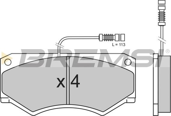 Bremsi BP2486 - Гальмівні колодки, дискові гальма autozip.com.ua