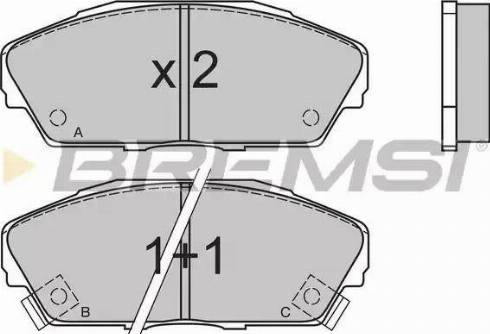 Bremsi BP2480 - Гальмівні колодки, дискові гальма autozip.com.ua