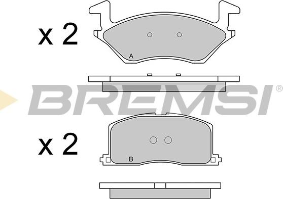 Bremsi BP2481 - Гальмівні колодки, дискові гальма autozip.com.ua
