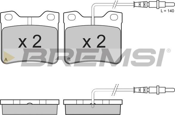 Bremsi BP2431 - Гальмівні колодки, дискові гальма autozip.com.ua