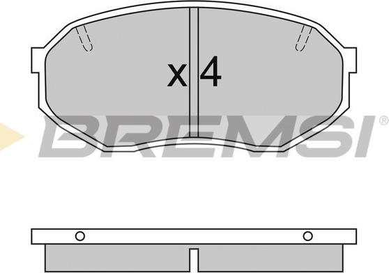 Bremsi BP2421 - Гальмівні колодки, дискові гальма autozip.com.ua