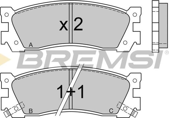 Bremsi BP2422 - Гальмівні колодки, дискові гальма autozip.com.ua
