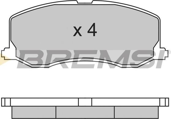 Bremsi BP2596 - Гальмівні колодки, дискові гальма autozip.com.ua