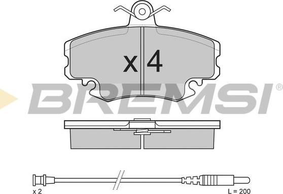 Bremsi BP2590 - Гальмівні колодки, дискові гальма autozip.com.ua