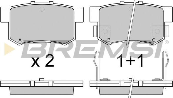 Bremsi BP2544 - Гальмівні колодки, дискові гальма autozip.com.ua