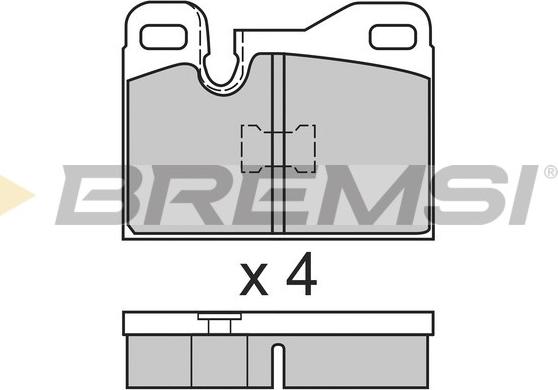 Bremsi BP2555 - Гальмівні колодки, дискові гальма autozip.com.ua