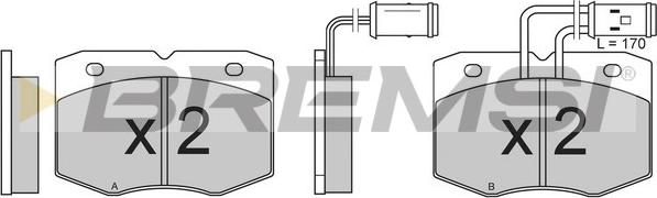 Bremsi BP2556 - Гальмівні колодки, дискові гальма autozip.com.ua