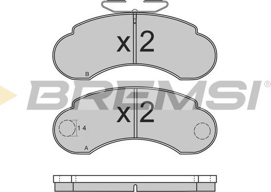 Bremsi BP2566 - Гальмівні колодки, дискові гальма autozip.com.ua