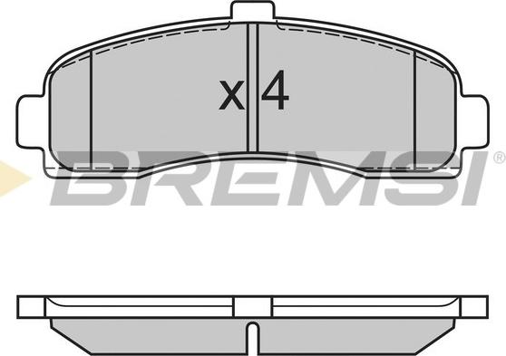 Bremsi BP2563 - Гальмівні колодки, дискові гальма autozip.com.ua