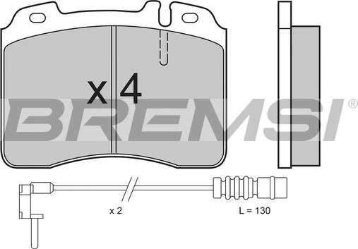 Bremsi BP2506 - Гальмівні колодки, дискові гальма autozip.com.ua