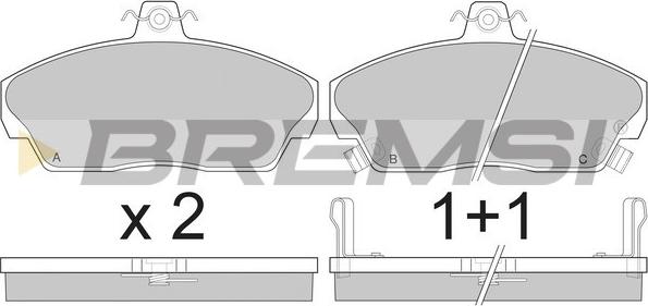 Bremsi BP2502 - Гальмівні колодки, дискові гальма autozip.com.ua