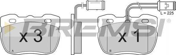 Bremsi BP2518 - Гальмівні колодки, дискові гальма autozip.com.ua