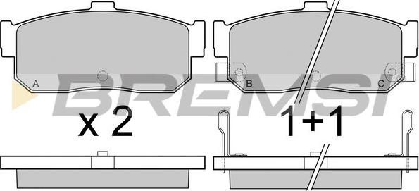 Bremsi BP2513 - Гальмівні колодки, дискові гальма autozip.com.ua