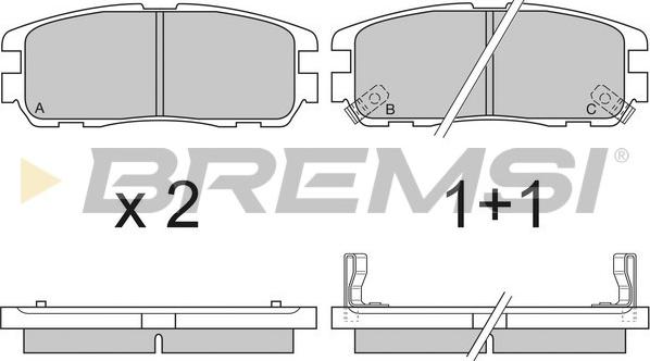 Bremsi BP2581 - Гальмівні колодки, дискові гальма autozip.com.ua