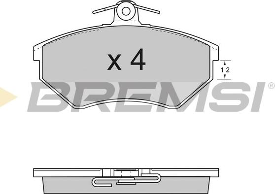 Bremsi BP2531 - Гальмівні колодки, дискові гальма autozip.com.ua