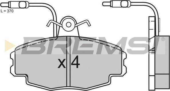 Bremsi BP2528 - Гальмівні колодки, дискові гальма autozip.com.ua