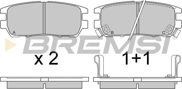 Bremsi BP2574 - Гальмівні колодки, дискові гальма autozip.com.ua