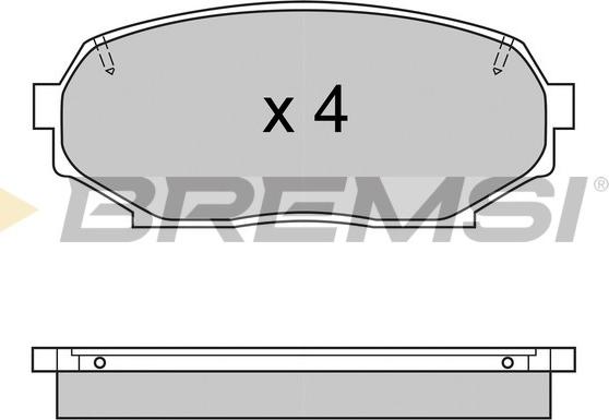 Bremsi BP2571 - Гальмівні колодки, дискові гальма autozip.com.ua