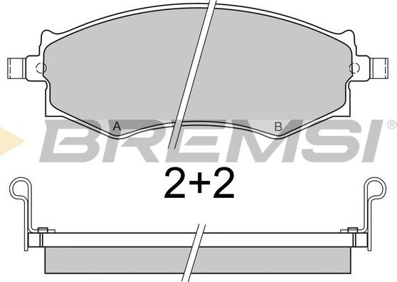 Bremsi BP2572 - Гальмівні колодки, дискові гальма autozip.com.ua
