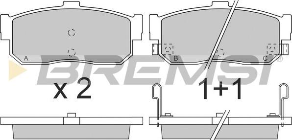 Bremsi BP2699 - Гальмівні колодки, дискові гальма autozip.com.ua