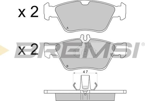 Bremsi BP2694 - Гальмівні колодки, дискові гальма autozip.com.ua