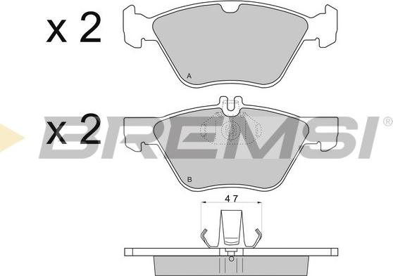 Bremsi BP2695 - Гальмівні колодки, дискові гальма autozip.com.ua