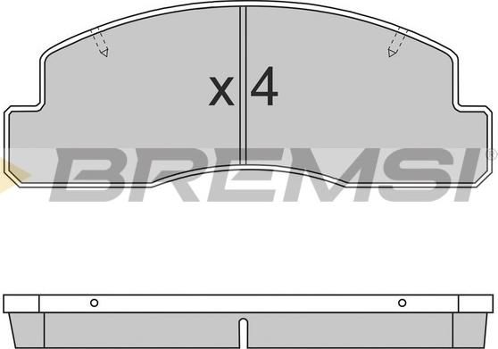 Bremsi BP2696 - Гальмівні колодки, дискові гальма autozip.com.ua