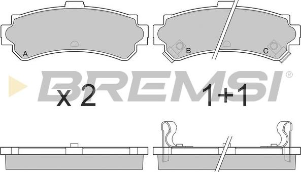 Bremsi BP2690 - Гальмівні колодки, дискові гальма autozip.com.ua