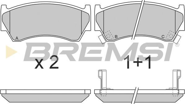 Bremsi BP2691 - Гальмівні колодки, дискові гальма autozip.com.ua