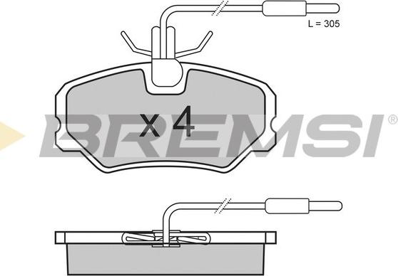 Bremsi BP2646 - Гальмівні колодки, дискові гальма autozip.com.ua