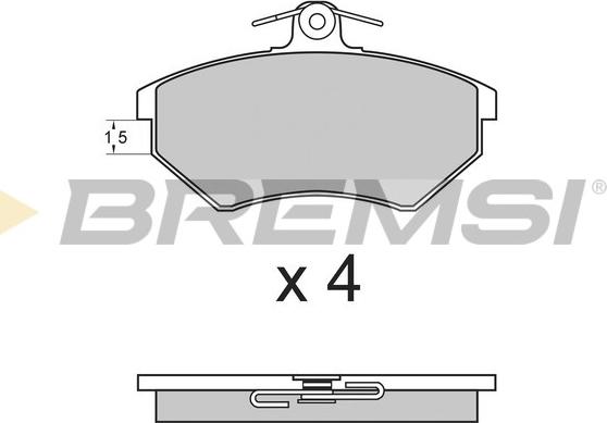 Bremsi BP2641 - Гальмівні колодки, дискові гальма autozip.com.ua