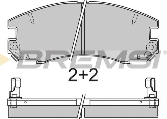 Bremsi BP2654 - Гальмівні колодки, дискові гальма autozip.com.ua