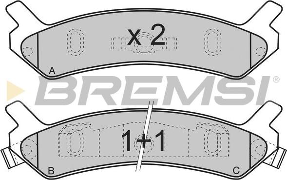 Bremsi BP2655 - Гальмівні колодки, дискові гальма autozip.com.ua