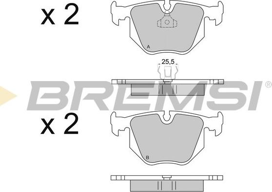 Bremsi BP2652 - Гальмівні колодки, дискові гальма autozip.com.ua