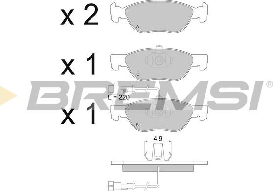 Bremsi BP2666 - Гальмівні колодки, дискові гальма autozip.com.ua