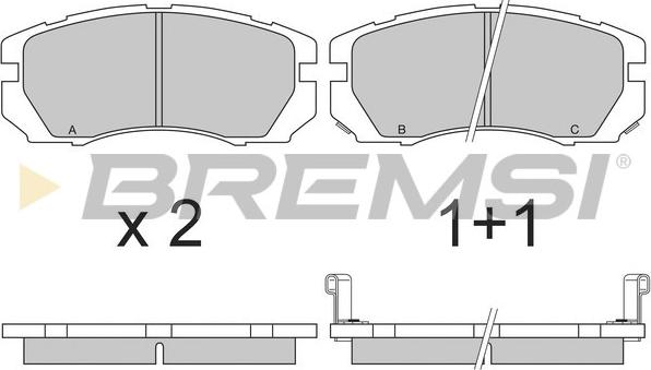 Bremsi BP2663 - Гальмівні колодки, дискові гальма autozip.com.ua