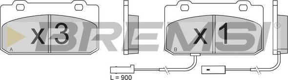 Bremsi BP2608 - Гальмівні колодки, дискові гальма autozip.com.ua