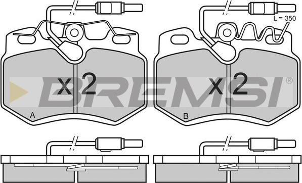 Bremsi BP2603 - Гальмівні колодки, дискові гальма autozip.com.ua