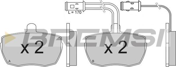 Bremsi BP2610 - Гальмівні колодки, дискові гальма autozip.com.ua