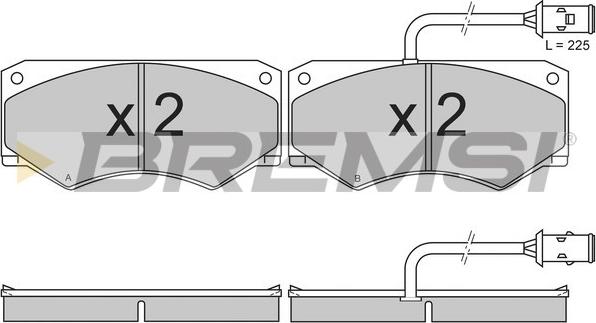 Bremsi BP2611 - Гальмівні колодки, дискові гальма autozip.com.ua