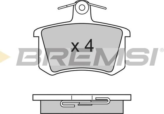 Bremsi BP2612 - Гальмівні колодки, дискові гальма autozip.com.ua