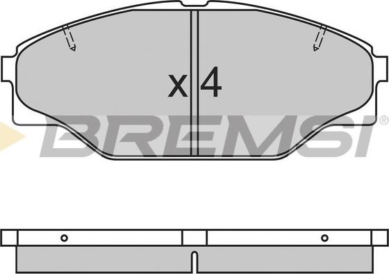 Bremsi BP2617 - Гальмівні колодки, дискові гальма autozip.com.ua