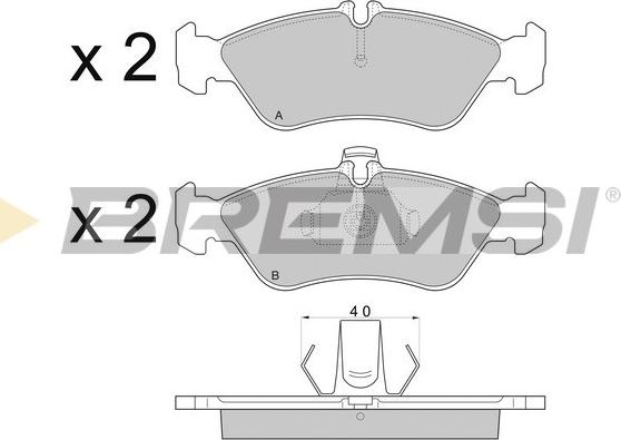 Bremsi BP2689 - Гальмівні колодки, дискові гальма autozip.com.ua