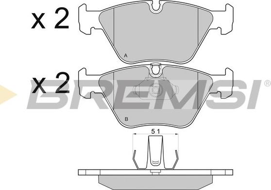 Bremsi BP2685 - Гальмівні колодки, дискові гальма autozip.com.ua