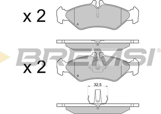 Bremsi BP2688 - Гальмівні колодки, дискові гальма autozip.com.ua