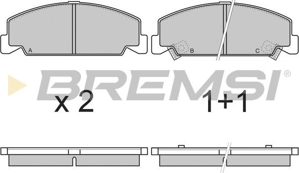 Bremsi BP2634 - Гальмівні колодки, дискові гальма autozip.com.ua