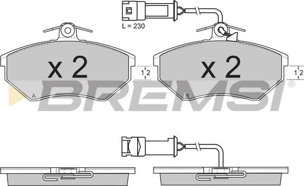 Bremsi BP2637 - Гальмівні колодки, дискові гальма autozip.com.ua